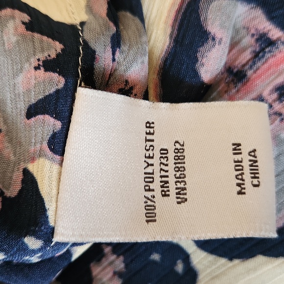 Tucker for Target Tan and Navy Butterfly Tank-top Spaghetti Straps Size Large - Picture 5 of 6